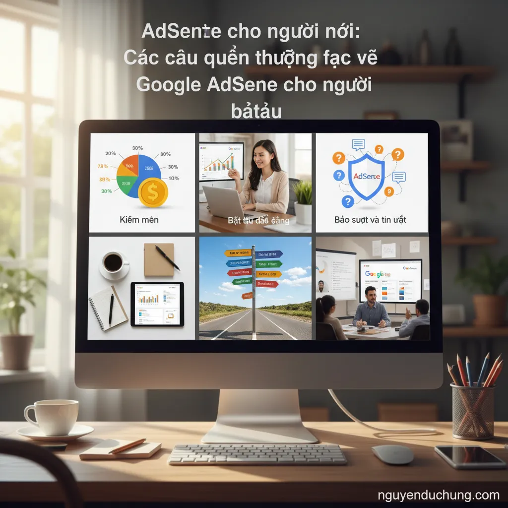 Dưới đây là 6 ý tưởng cho từ khoá ảnh độc đáo liên quan đến tiêu đề "AdSense cho người mới: Các câu hỏi thường gặp về Google AdSense cho người mới bắt đầu":
