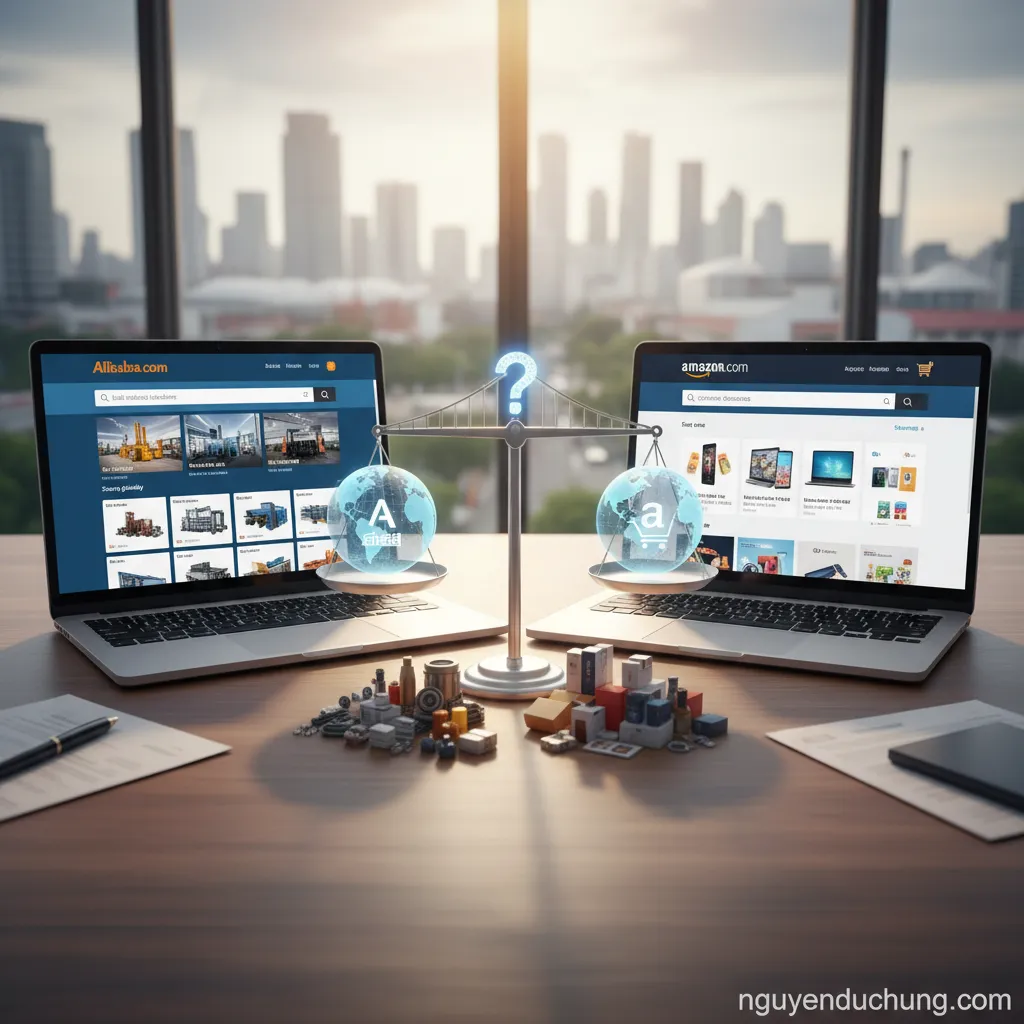 1. **Alibaba vs Amazon** (So sánh trực tiếp hai nền tảng)