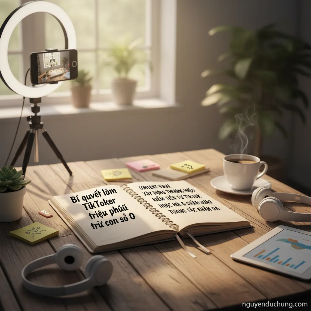 Dựa trên tiêu đề "Bí quyết làm TikToker triệu phú từ con số 0", 6 từ khóa hoặc cụm từ khóa chính có thể là: