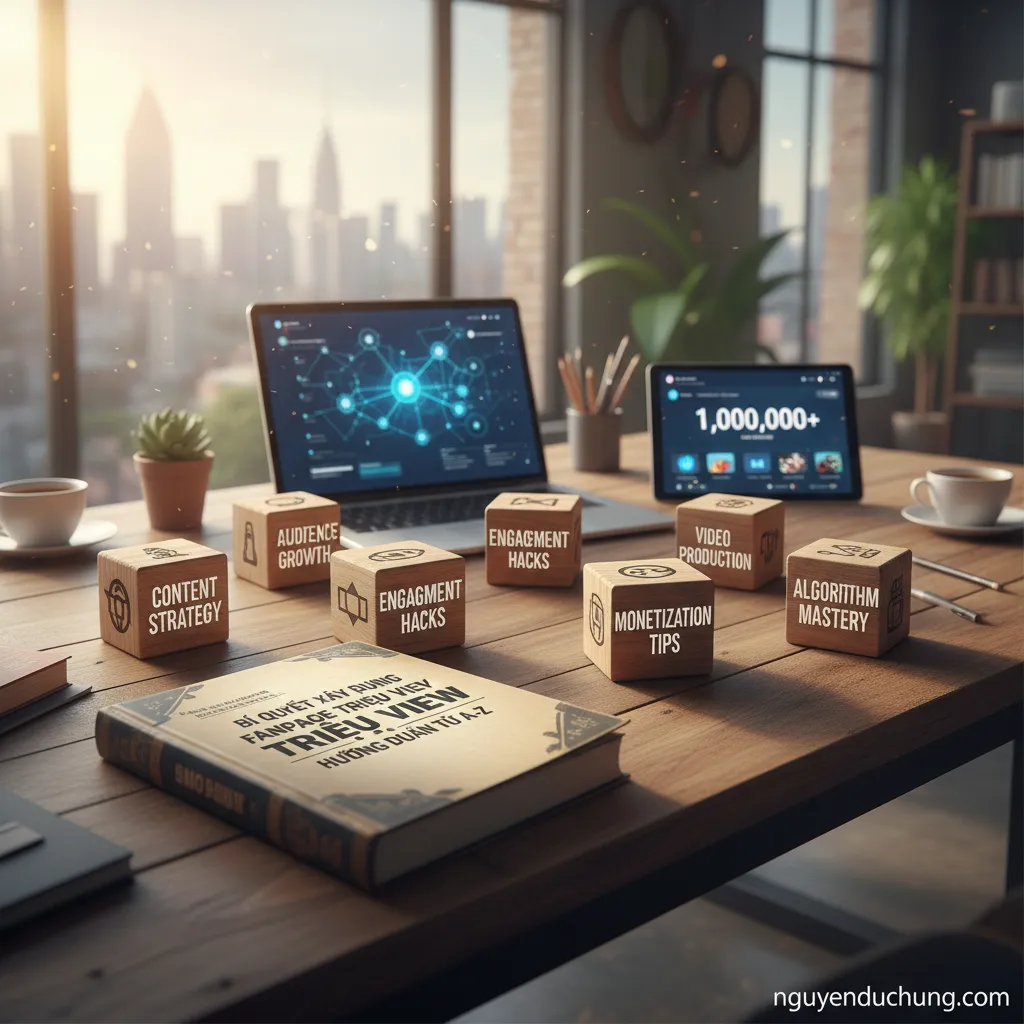 Dựa trên tiêu đề "Bí quyết xây dựng Fanpage triệu view: Hướng dẫn từ A-Z", 6 từ khóa hoặc cụm từ khóa chính có thể là: