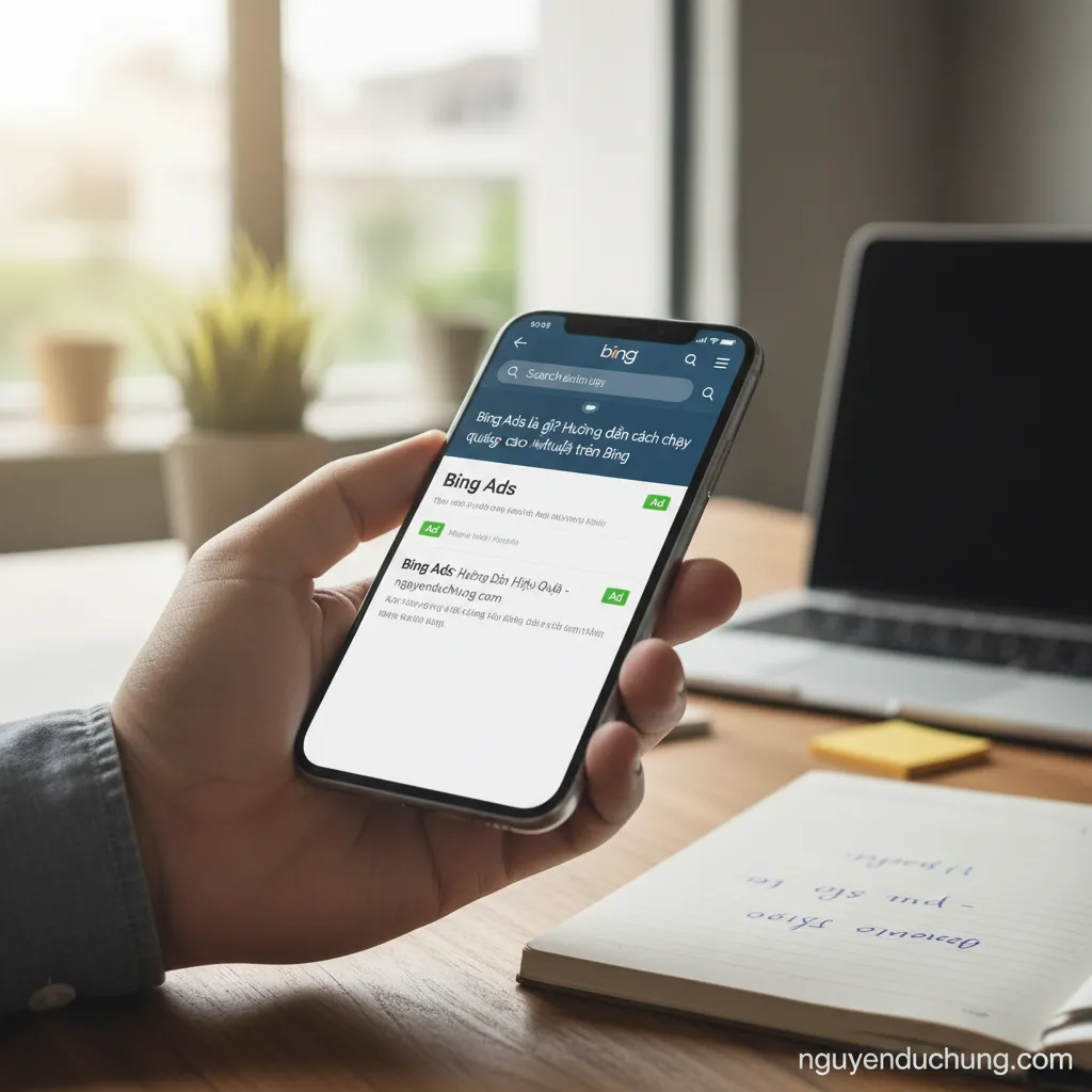 Quảng cáo Bing hiển thị trên điện thoại di động