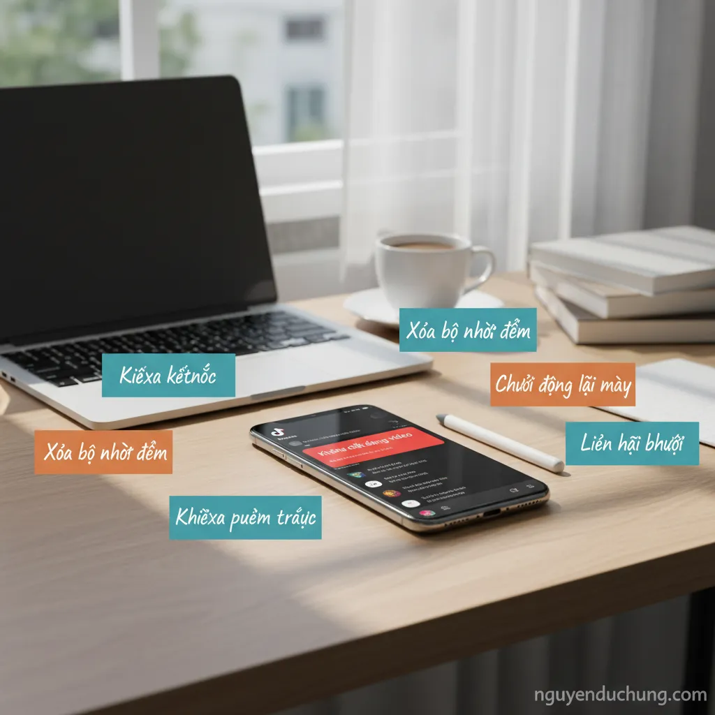 Dựa trên tiêu đề "Cách khắc phục lỗi TikTok không thể đăng video", 6 từ khóa hoặc cụm từ khóa chính có thể là: