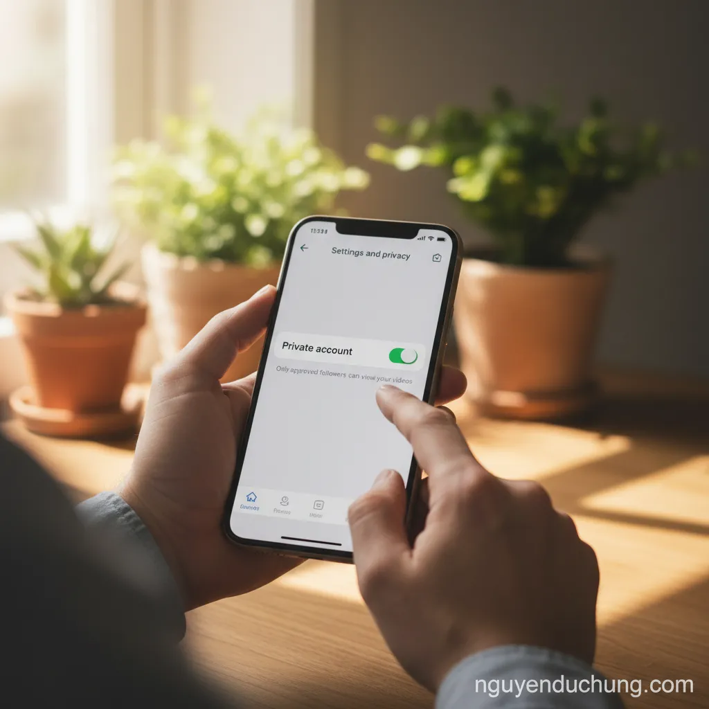 1. Tắt chế độ công khai TikTok