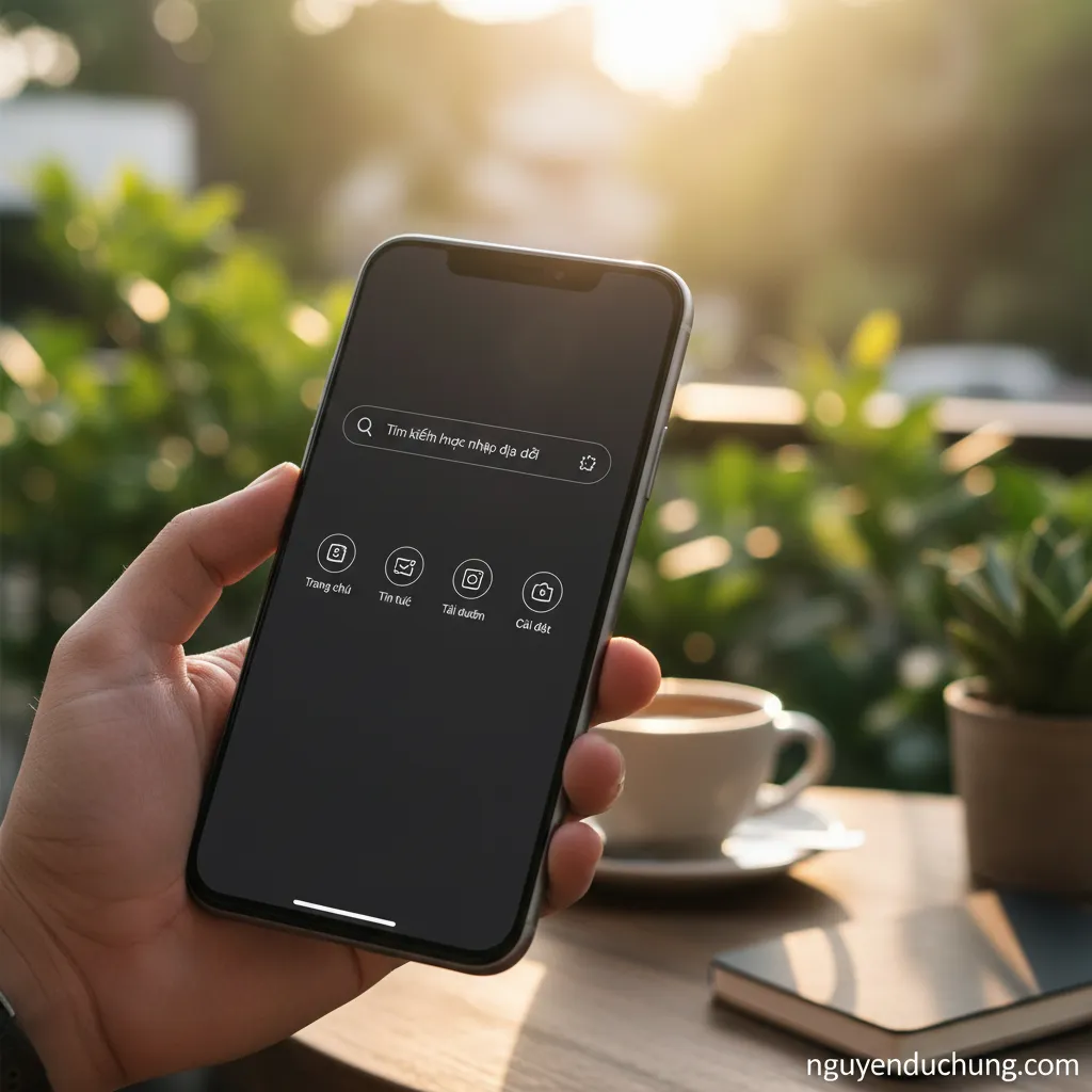 Cốc Cốc Mobile giao diện tối giản