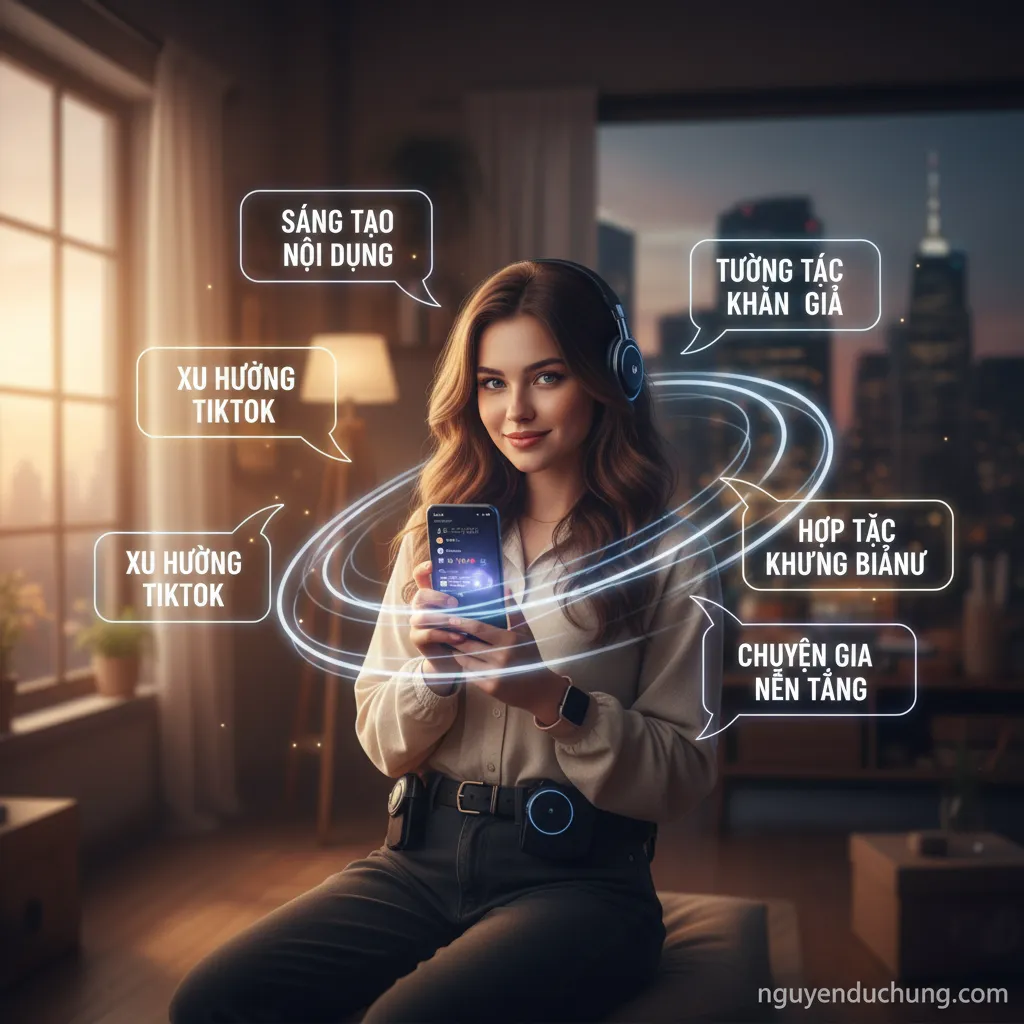 Dựa trên tiêu đề "Hành trình từ “lính mới” TikTok đến KOL", 6 từ khóa hoặc cụm từ khóa chính có thể là: