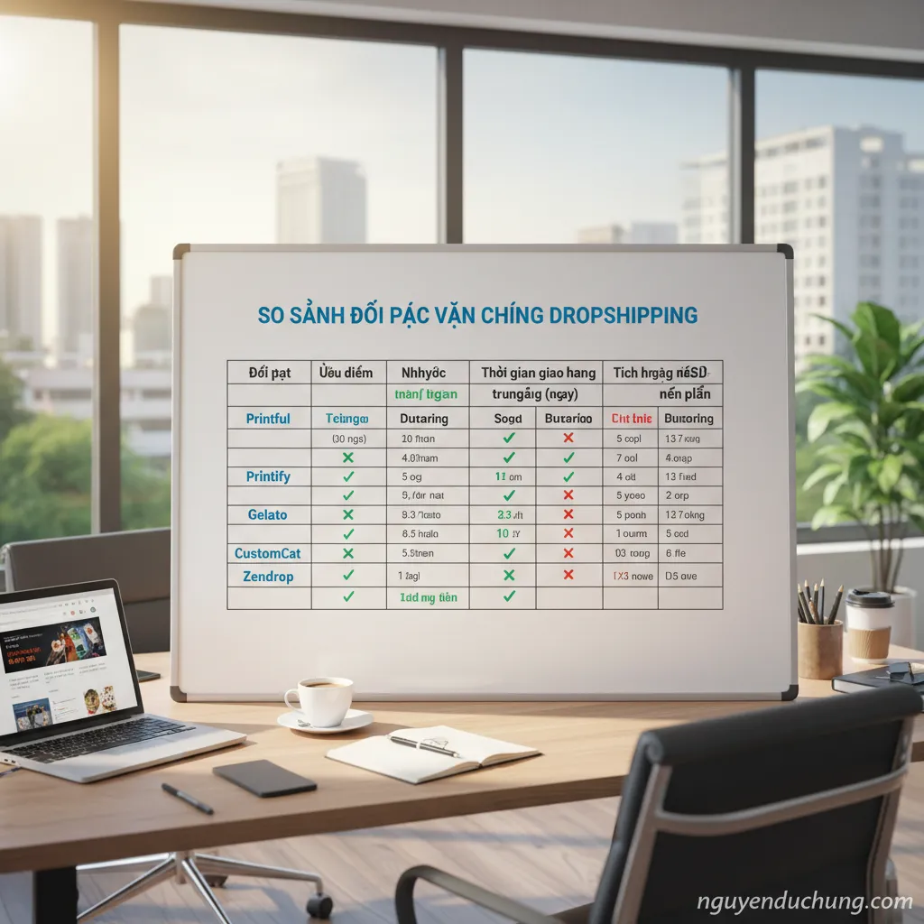 1. Bảng so sánh đối tác vận chuyển dropshipping