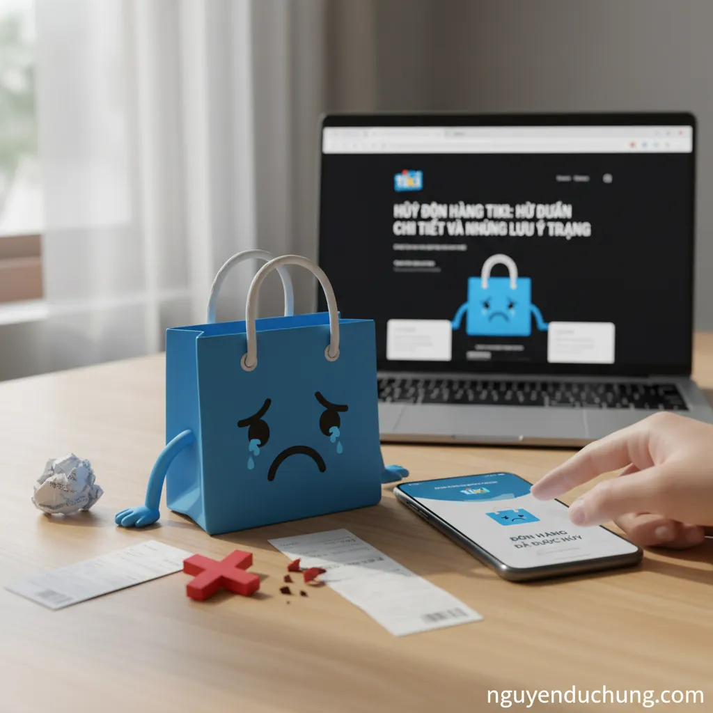 Hủy đơn Tiki icon buồn