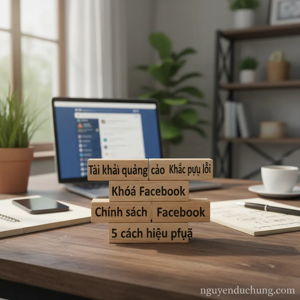 Dựa trên tiêu đề "Khắc phục lỗi tài khoản quảng cáo Facebook bị khóa: 5 cách hiệu quả", đây là 6 từ khóa hoặc cụm từ khóa chính có thể sử dụng: