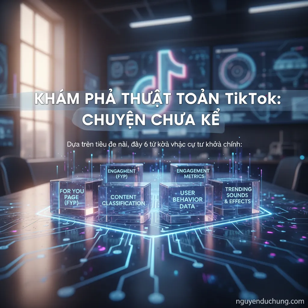 Dựa trên tiêu đề "Khám phá thuật toán TikTok: Chuyện chưa kể", đây là 6 từ khóa hoặc cụm từ khóa chính: