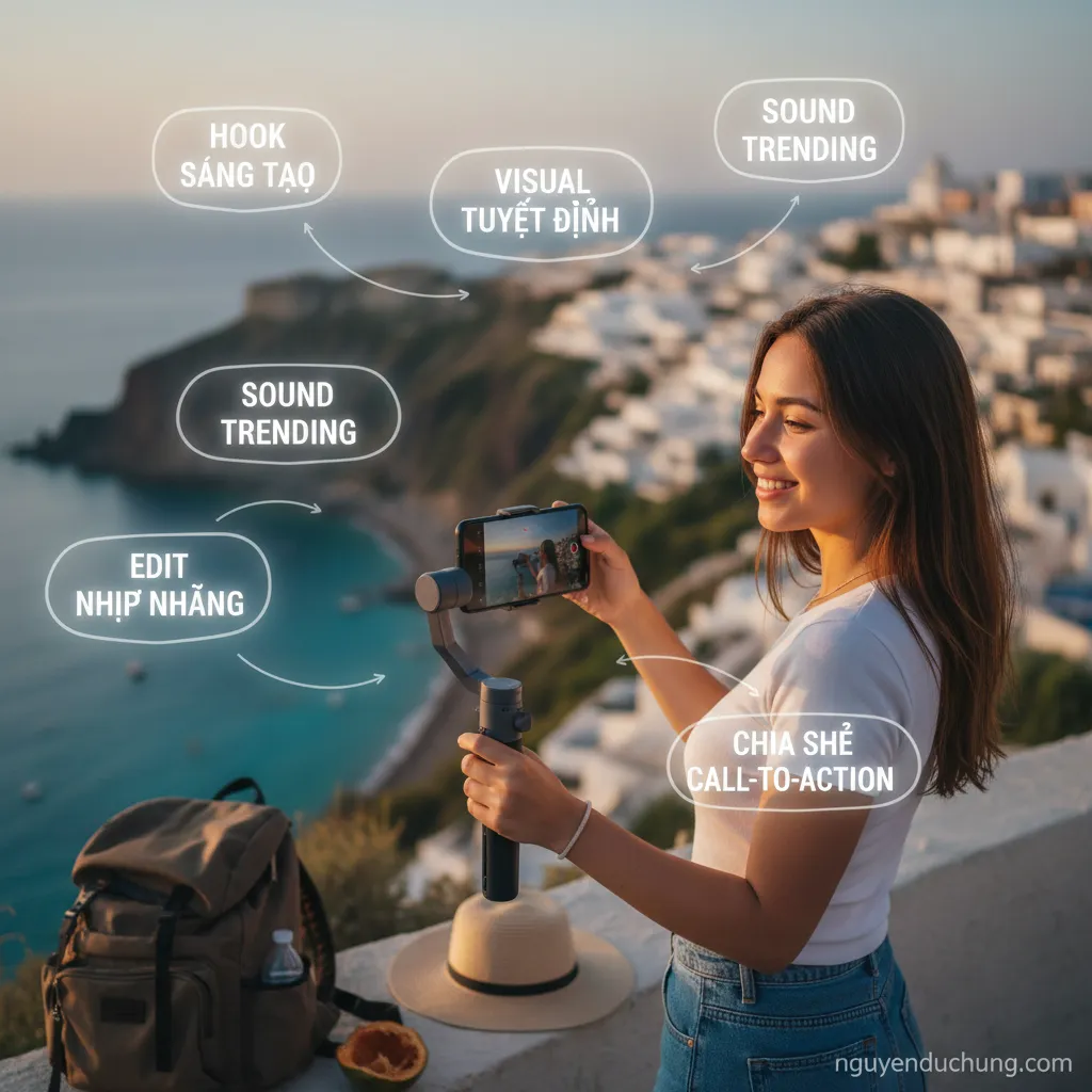 Dựa trên tiêu đề "Kinh nghiệm làm video TikTok du lịch thu hút", 6 từ khóa hoặc cụm từ khóa chính có thể là: