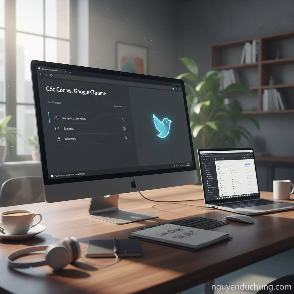 Cốc Cốc giao diện tối giản