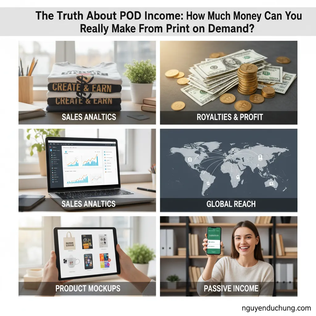 Dưới đây là 6 ý tưởng về từ khoá cho ảnh có liên quan đến tiêu đề “Sự thật về thu nhập POD: Bạn có thể “kiếm” bao nhiêu tiền từ Print on Demand?”: