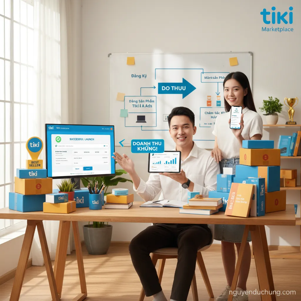 Bán hàng Tiki thành công.