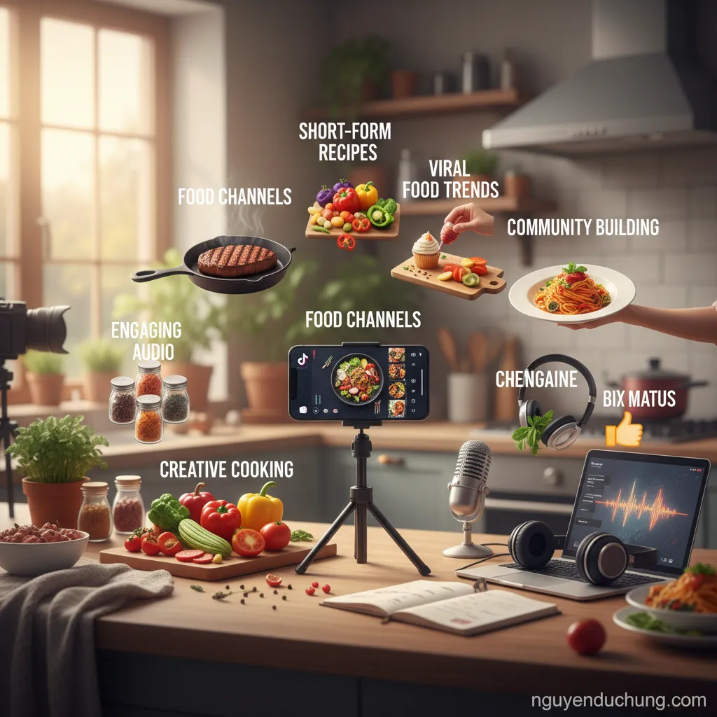 Dựa trên tiêu đề "TikTok cho nhà sáng tạo nội dung ẩm thực", đây là 6 từ khóa hoặc cụm từ khóa chính: