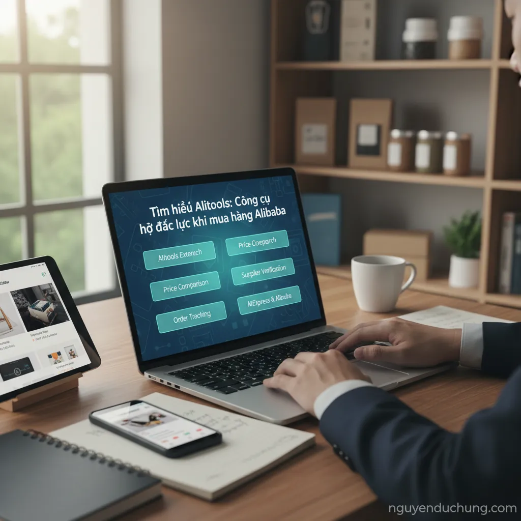 Dựa trên tiêu đề "Tìm hiểu Alitools: Công cụ hỗ trợ đắc lực khi mua hàng Alibaba", 6 từ khóa hoặc cụm từ khóa chính có thể là: