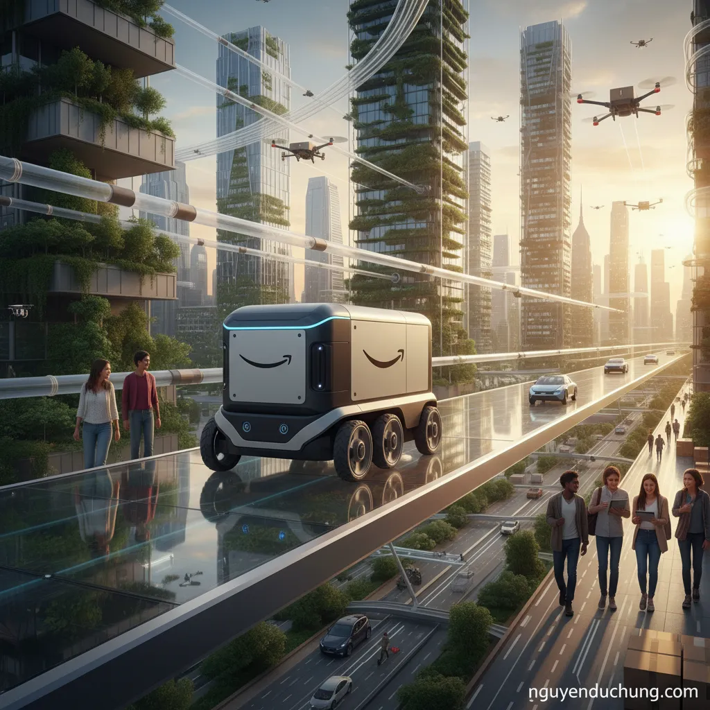 Robot giao hàng Amazon