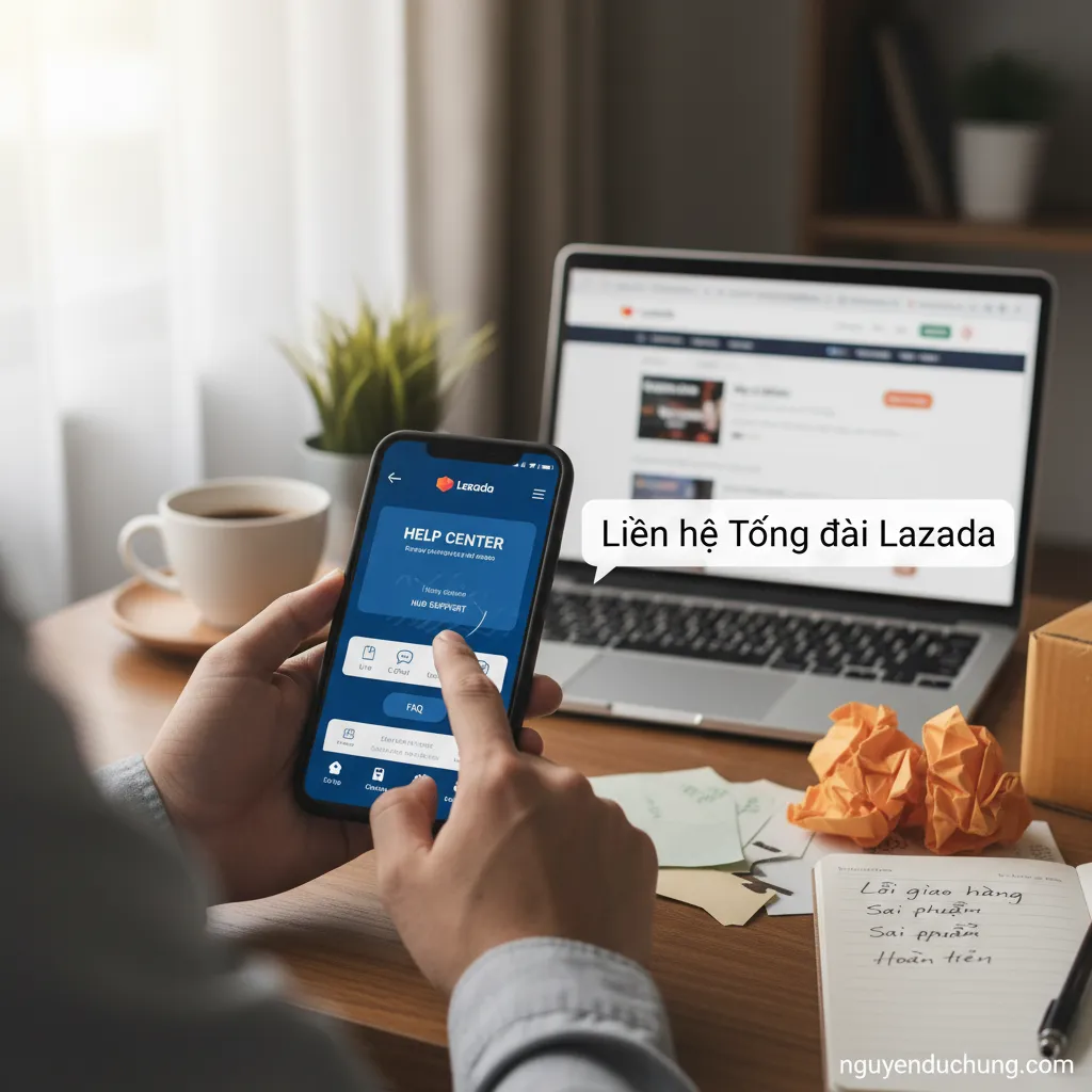 Khắc phục sự cố mua hàng trên Lazada