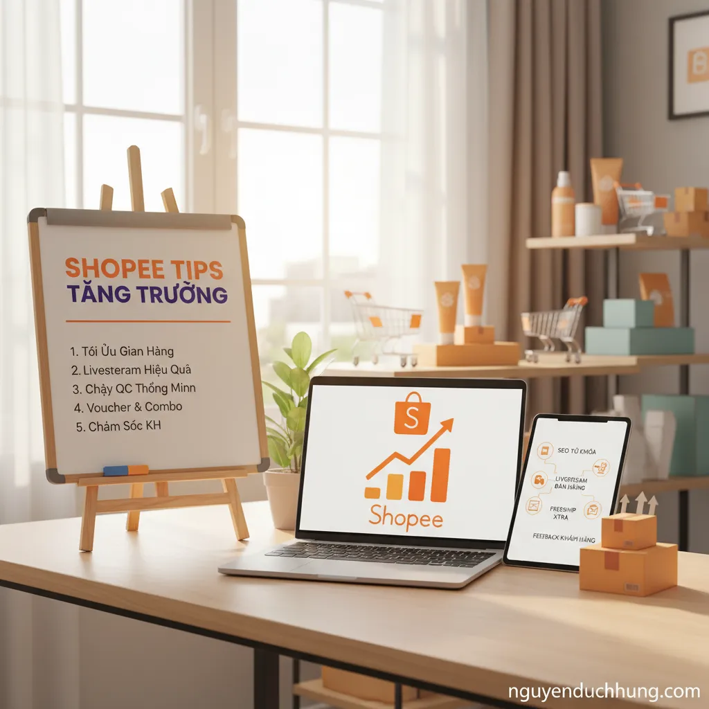 Shopee tips tăng trưởng.