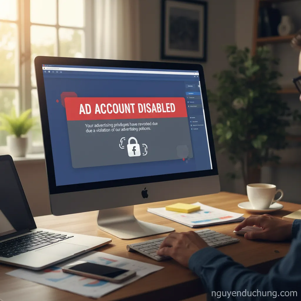 3. **Facebook khóa quảng cáo**