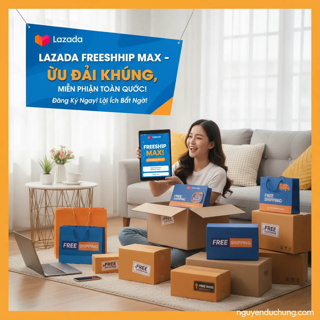 Ưu đãi Lazada Freeship Max hấp dẫn