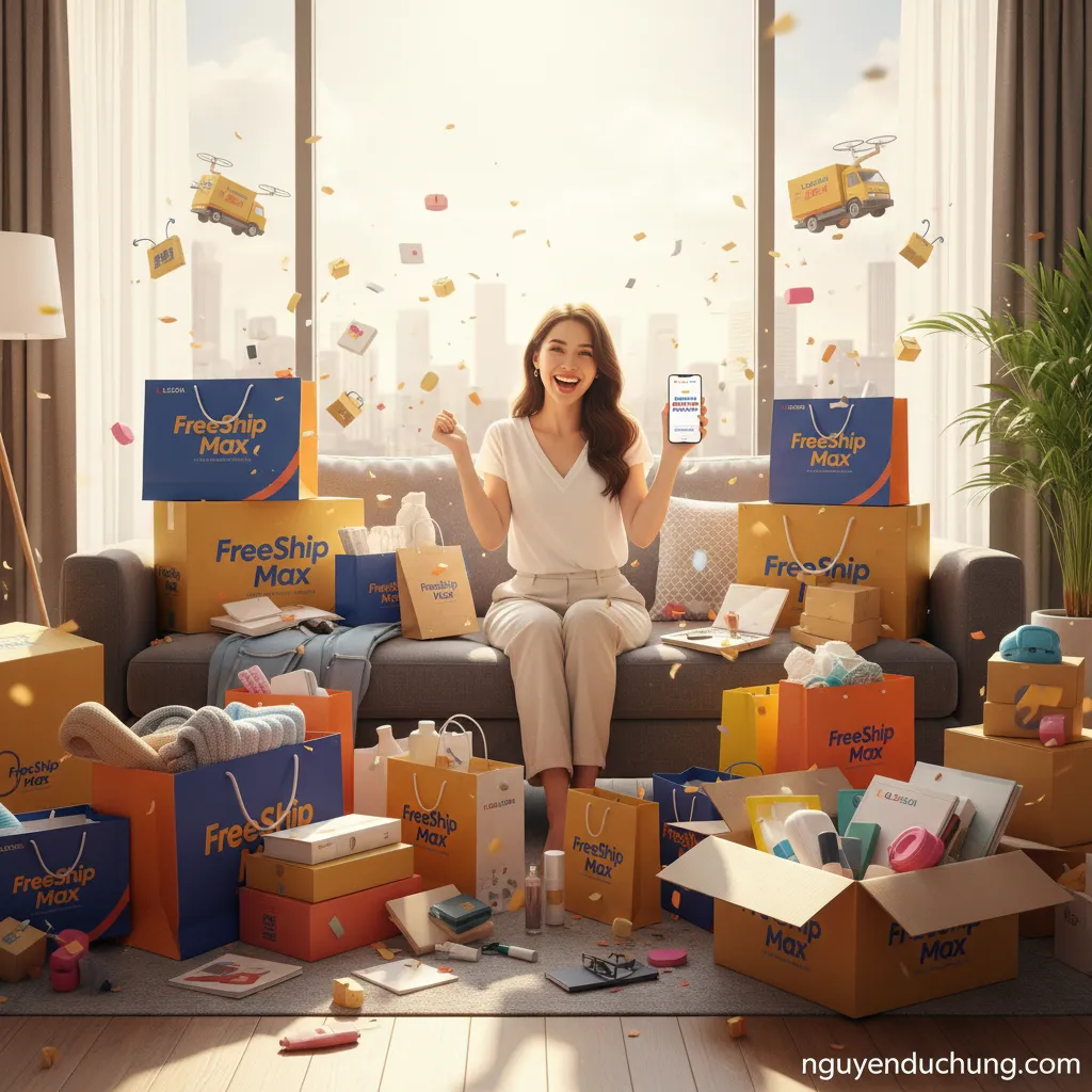 Mua sắm thả ga với Freeship Max