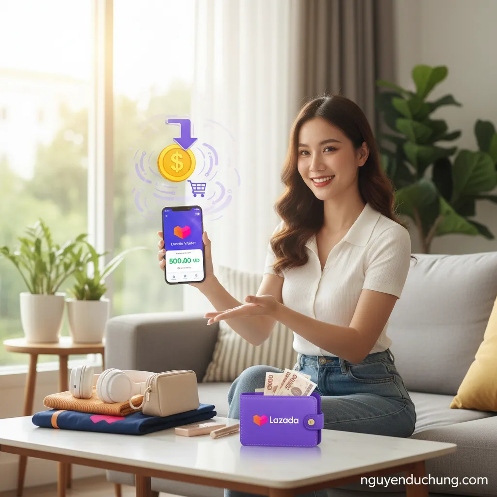Ví Lazada hoàn tiền mua sắm