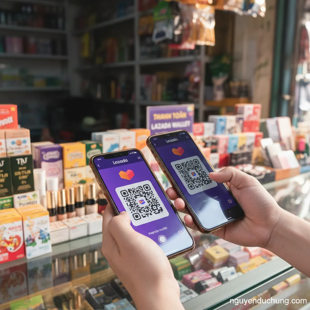 Thanh toán Lazada Wallet quét mã QR