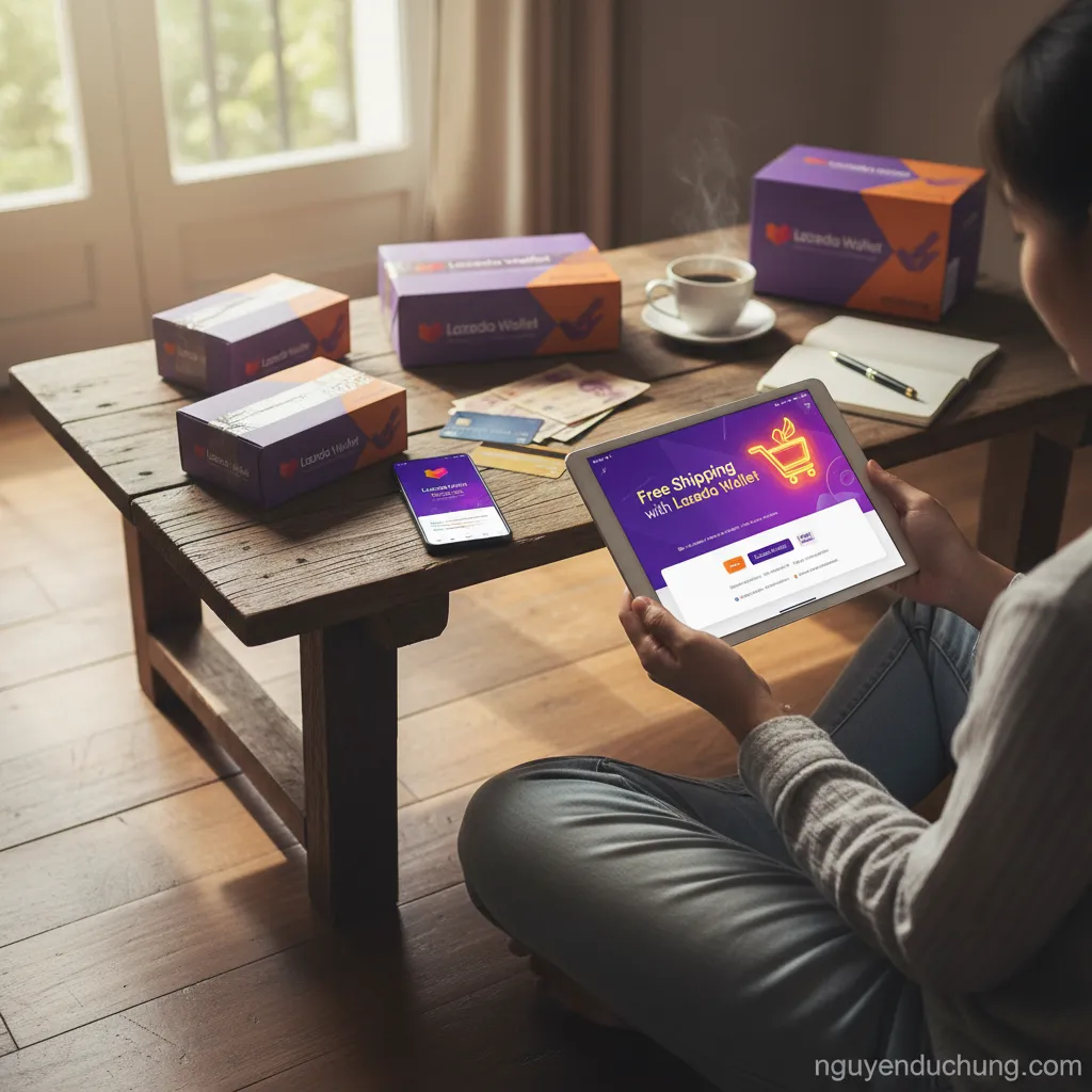 Ưu đãi Lazada Wallet miễn phí vận chuyển