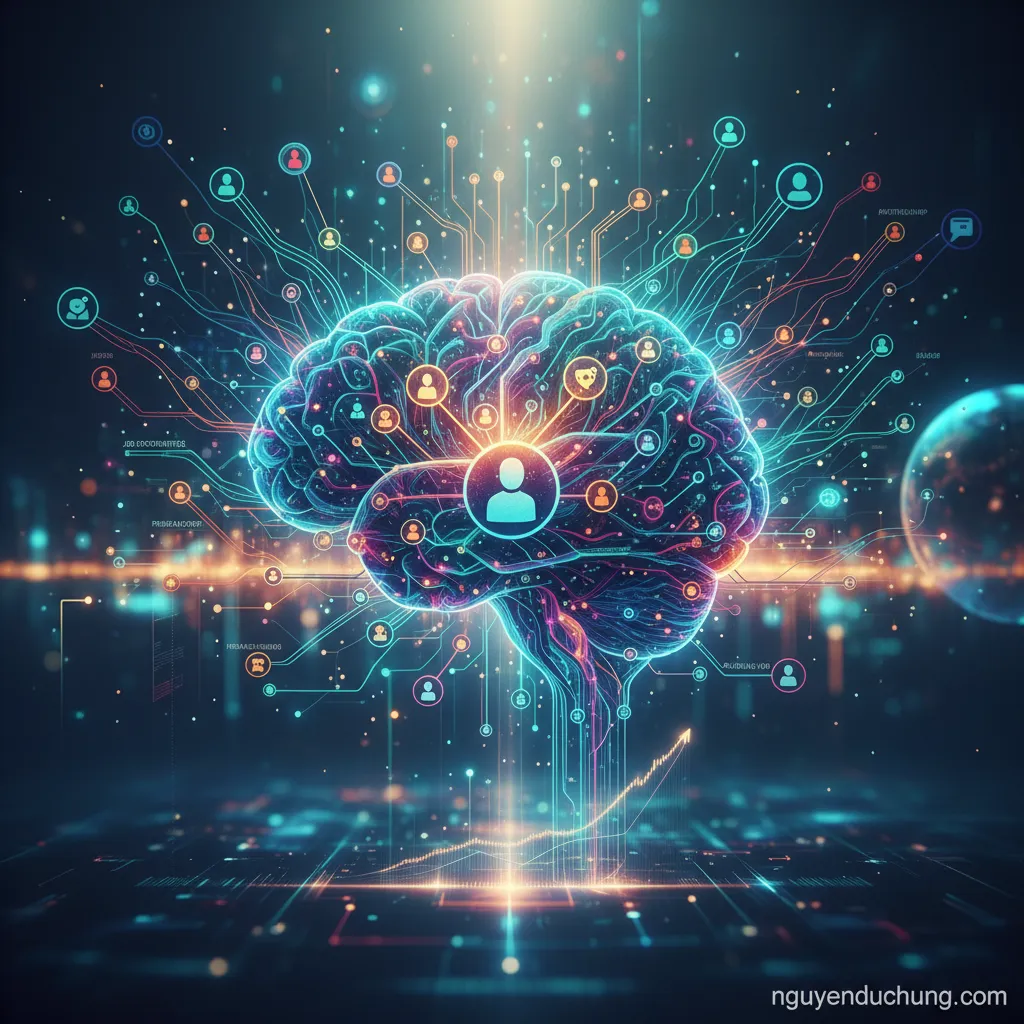 5. Hình ảnh đồ họa thể hiện mạng lưới kết nối LinkedIn phát triển mạnh mẽ.