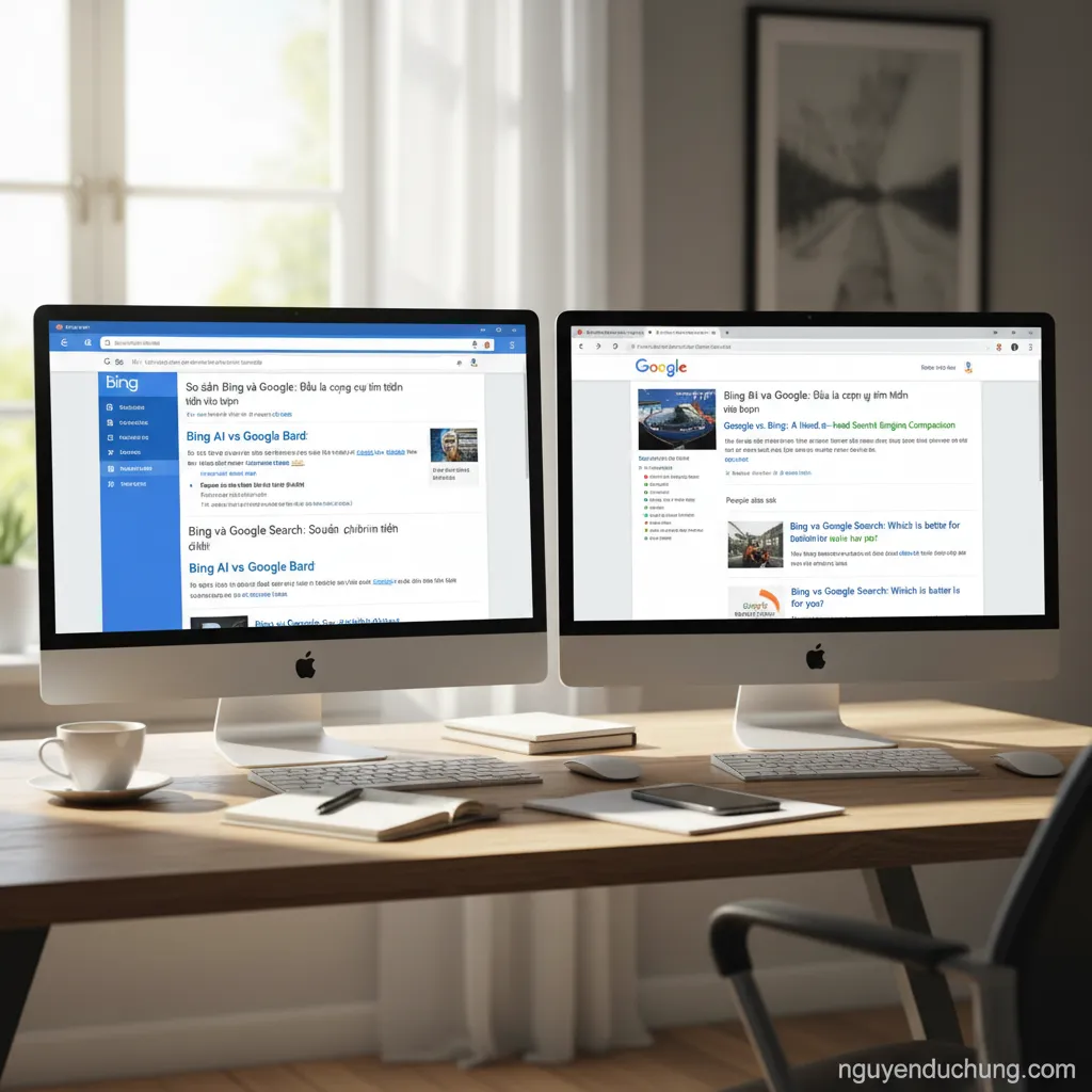 Kết quả tìm kiếm Bing so với Google
