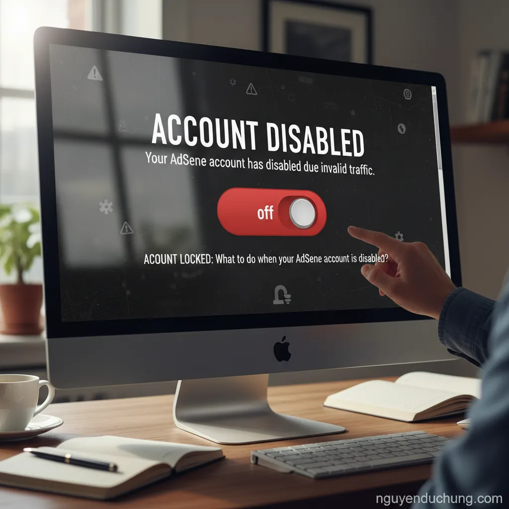 Tài khoản bị vô hiệu hóa nút tắt màu đỏ