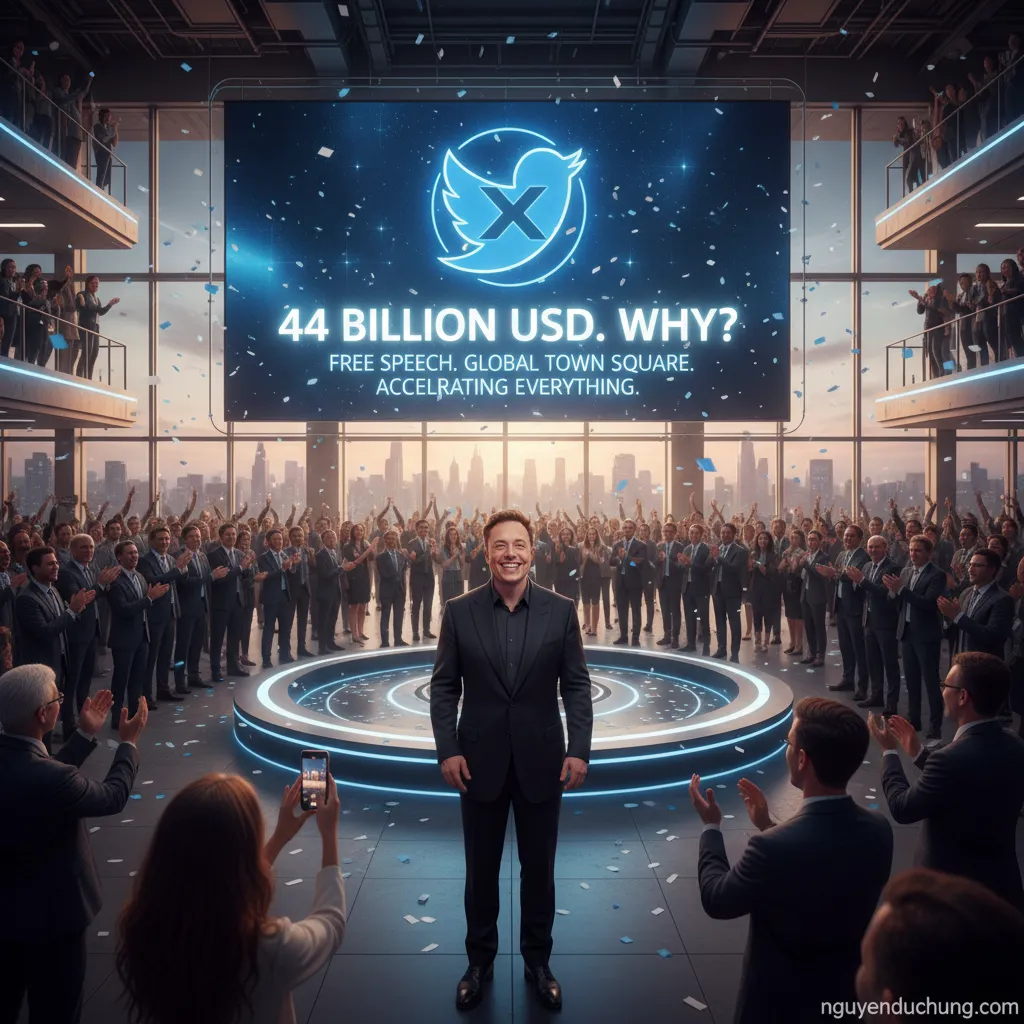 Elon Musk cười toe toét